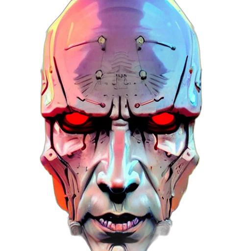 robot, mask, face, creature transparent PNG cut-out