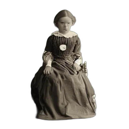 dress, jewelry, staff, hat transparent PNG cut-out