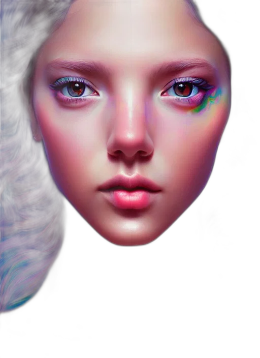 face, mask, hair, jewelry transparent PNG cut-out