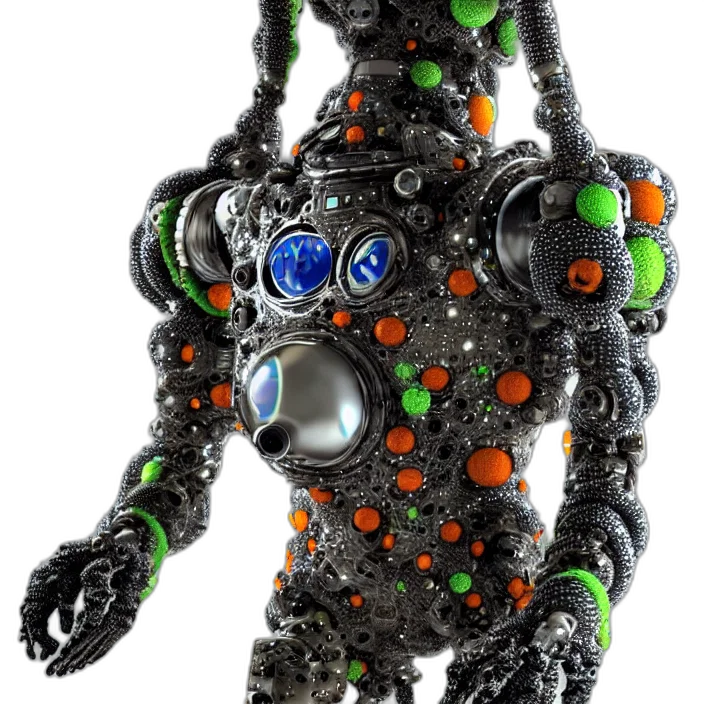 robot, jewelry, staff, creature transparent PNG cut-out