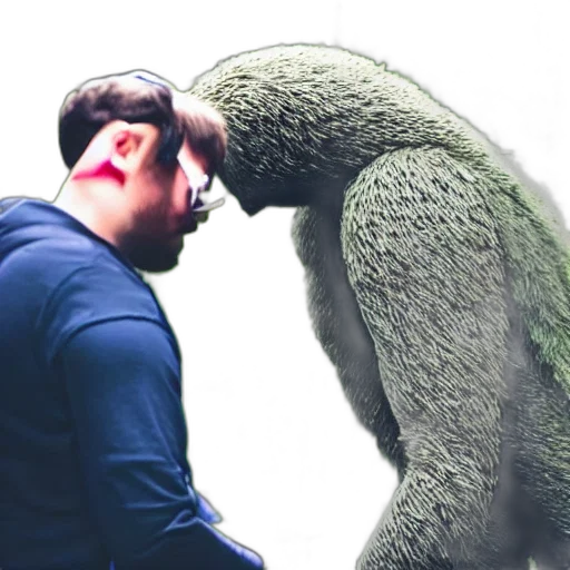 creature, mask, 3d render, photorealistic transparent PNG cut-out