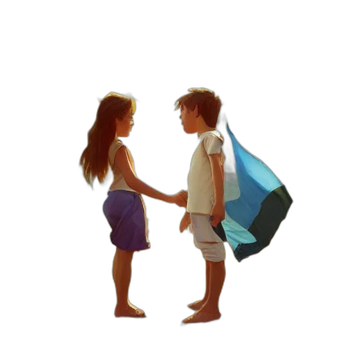 umbrella, concept art, pixel art, 3d render transparent PNG cut-out