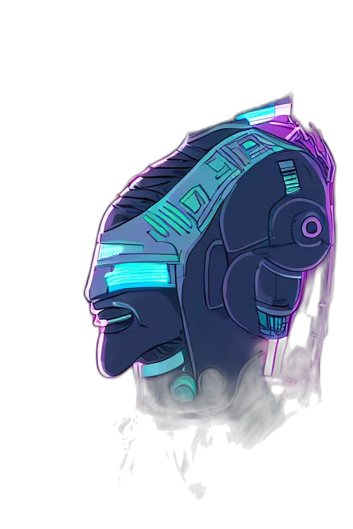 robot, mask, face, jacket transparent PNG cut-out