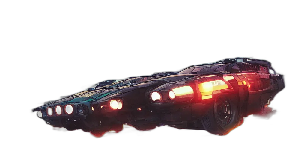 car, weapon, concept art, cyberpunk transparent PNG cut-out