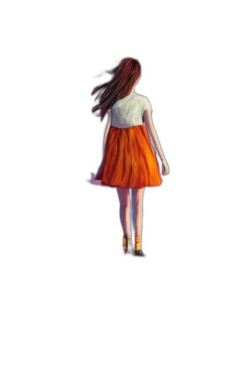 dress, staff, hair, jacket transparent PNG cut-out