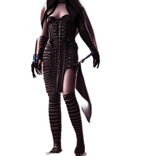 dress, concept art, 3d render, fantasy art transparent PNG cut-out