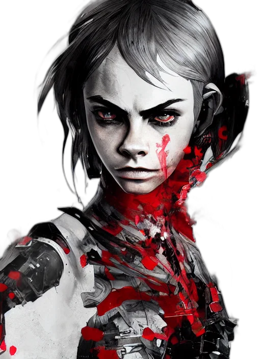 face, comic book art, concept art, fantasy art transparent PNG cut-out