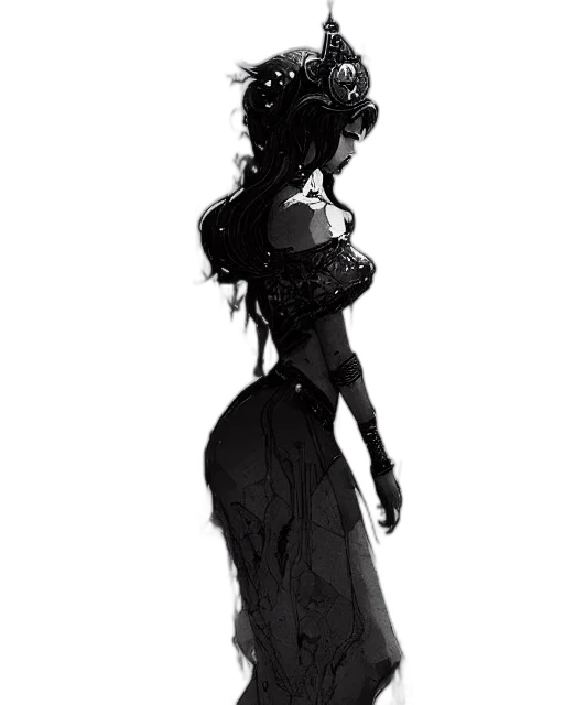 dress, crown, mask, creature transparent PNG cut-out