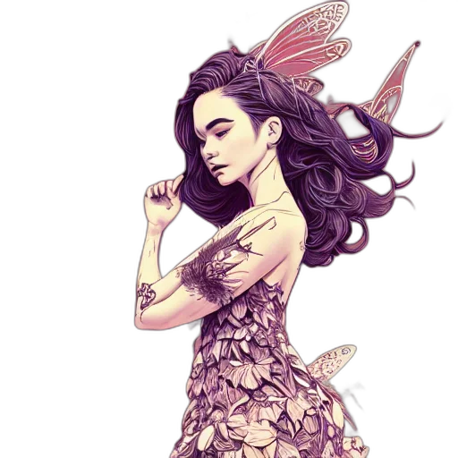 dress, fantasy art, pixel art, concept art transparent PNG cut-out