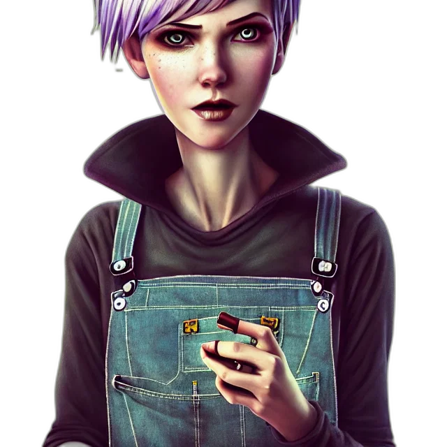 jacket, face, fantasy art, concept art transparent PNG cut-out