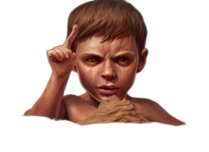 face, mask, creature, weapon transparent PNG cut-out