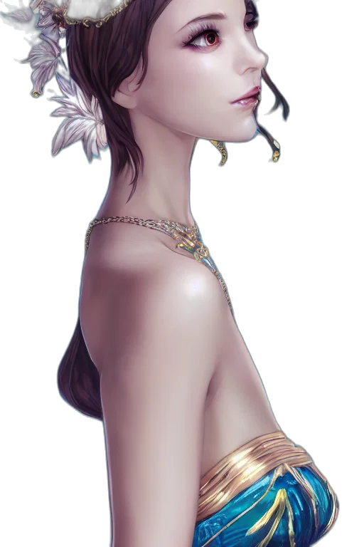 jewelry, crown, dress, staff transparent PNG cut-out