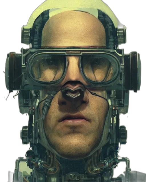 robot, face, mask, staff transparent PNG cut-out