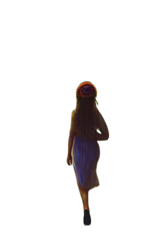 dress, hat, staff, crown transparent PNG cut-out