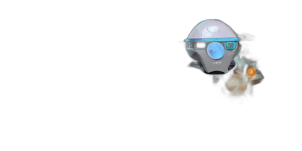 robot, mask, creature, 3d render transparent PNG cut-out