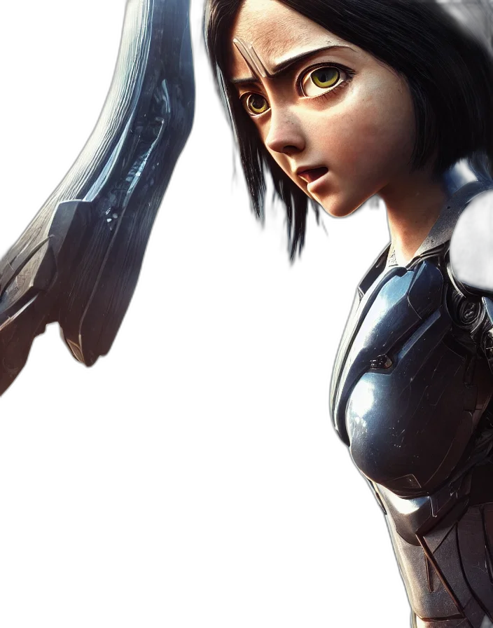 robot, weapon, face, concept art transparent PNG cut-out