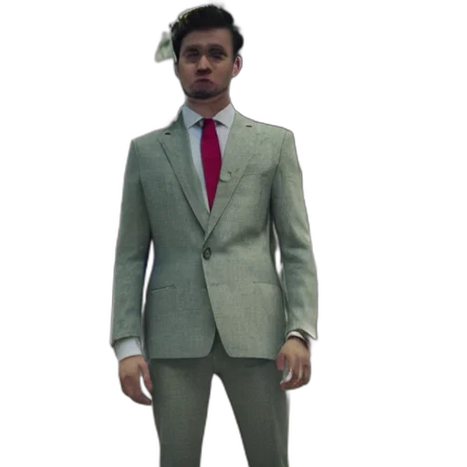 jacket, staff, face, 3d render transparent PNG cut-out