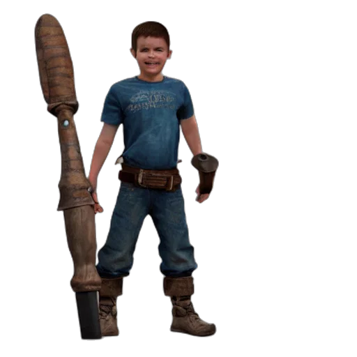 staff, weapon, sword, 3d render transparent PNG cut-out