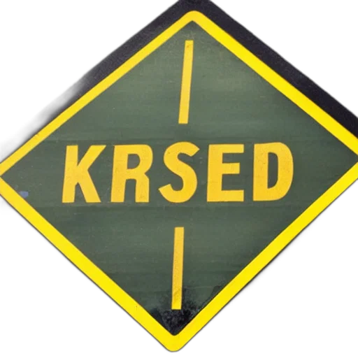 road, sign, warning, kanye transparent PNG cut-out