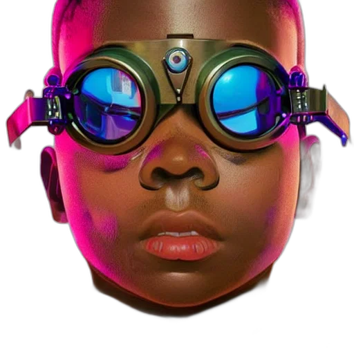 mask, robot, face, cyberpunk transparent PNG cut-out