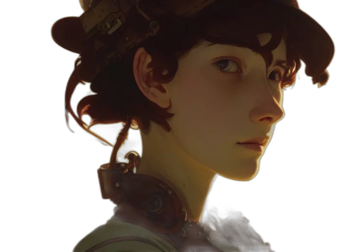robot, face, hat, crown transparent PNG cut-out