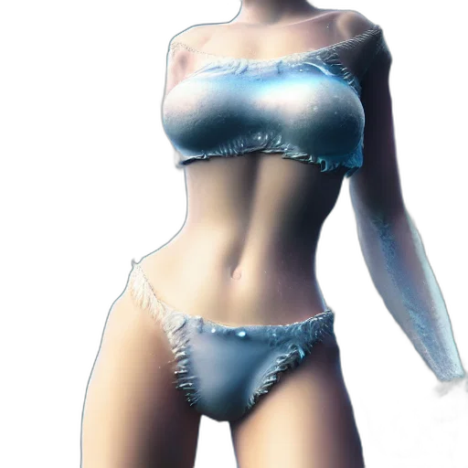 dress, robot, 3d render, concept art transparent PNG cut-out