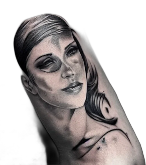 face, photorealistic, pencil sketch, fantasy art transparent PNG cut-out