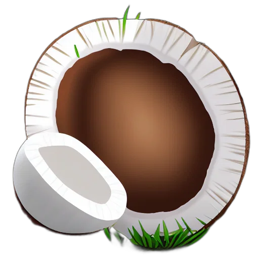 food, hair, earth tones, coconut transparent PNG cut-out