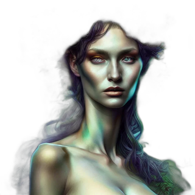 face, fantasy art, photorealistic, concept art transparent PNG cut-out