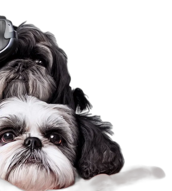 photorealistic, photo, black, shih transparent PNG cut-out