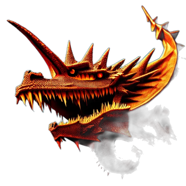 dragon, staff, creature, mask transparent PNG cut-out