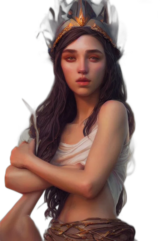 face, crown, dragon, dress transparent PNG cut-out