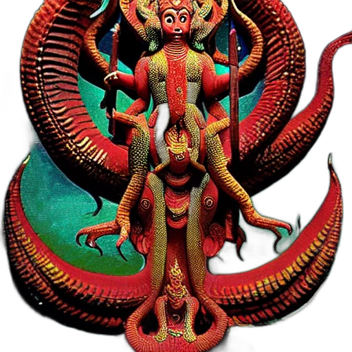 dragon, staff, creature, mask transparent PNG cut-out