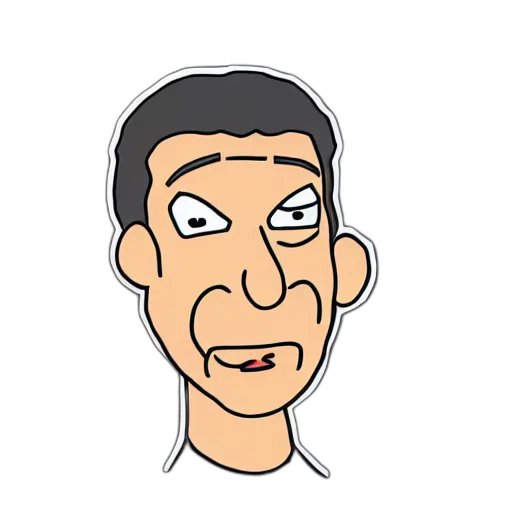 face, staff, cartoon, comic book art transparent PNG cut-out