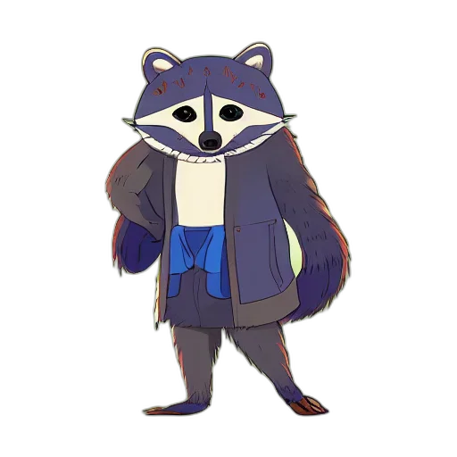 jacket, staff, animal, creature transparent PNG cut-out