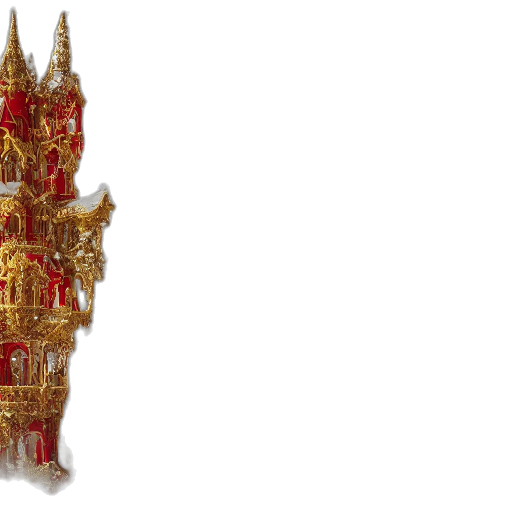 crown, jewelry, staff, 3d render transparent PNG cut-out
