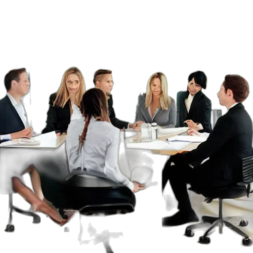 staff, furniture, 3d render, business transparent PNG cut-out