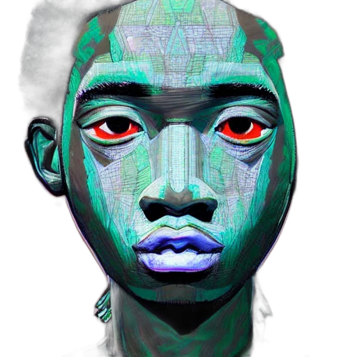 face, mask, robot, creature transparent PNG cut-out