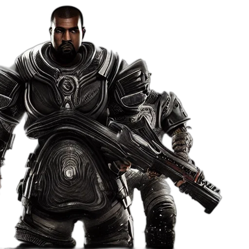 concept art, 3d render, fantasy art, kanye transparent PNG cut-out