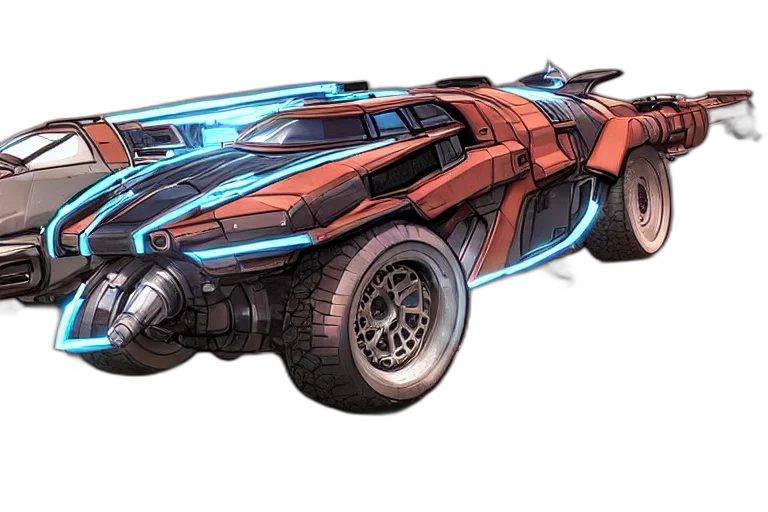 car, weapon, concept art, comic book art transparent PNG cut-out