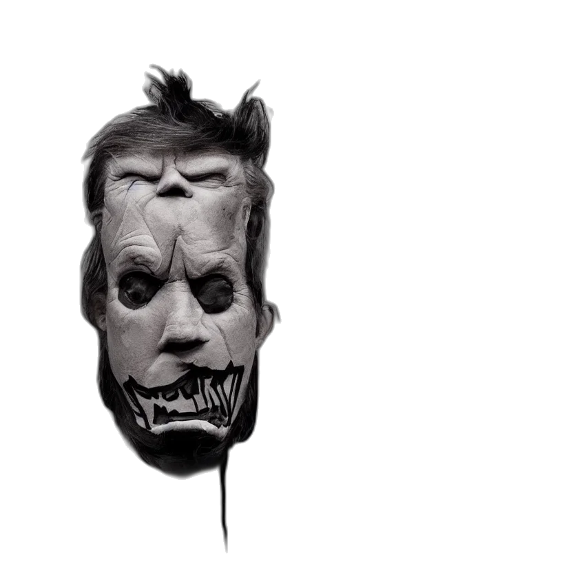 mask, face, creature, staff transparent PNG cut-out