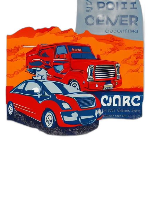 car, concept art, photorealistic, fire transparent PNG cut-out