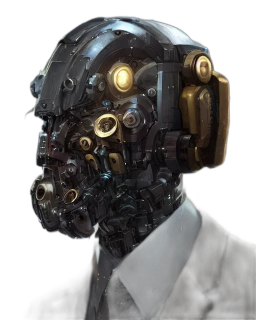 robot, mask, face, staff transparent PNG cut-out