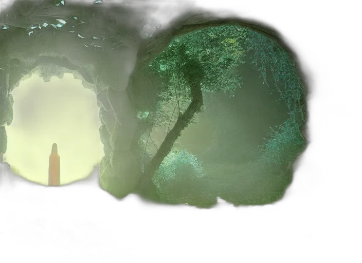 tree, mask, bottle, creature transparent PNG cut-out