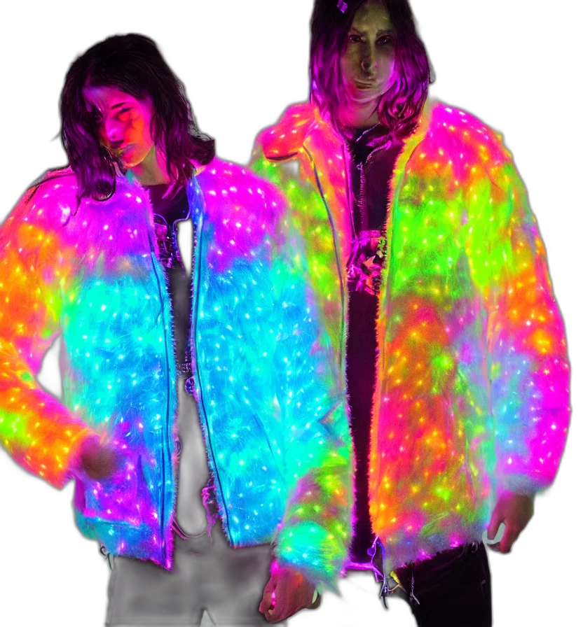 jacket, vaporwave, cyberpunk, 3d render transparent PNG cut-out