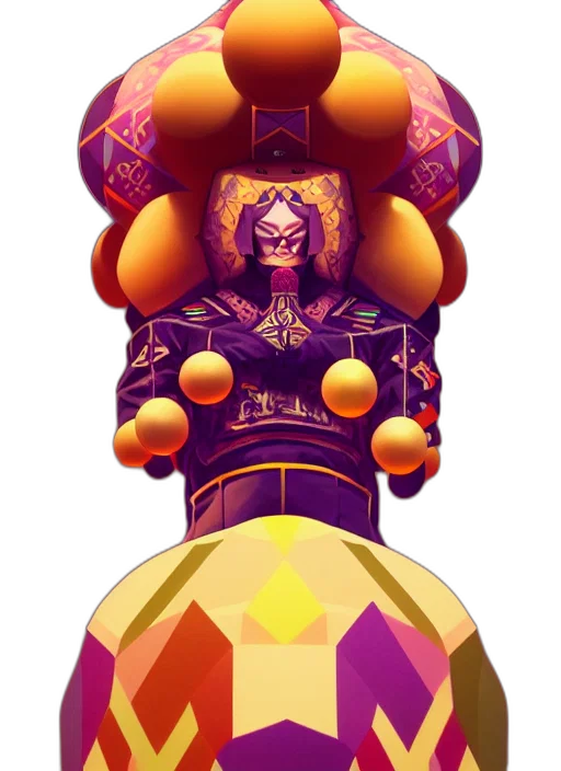 robot, crown, mask, staff transparent PNG cut-out