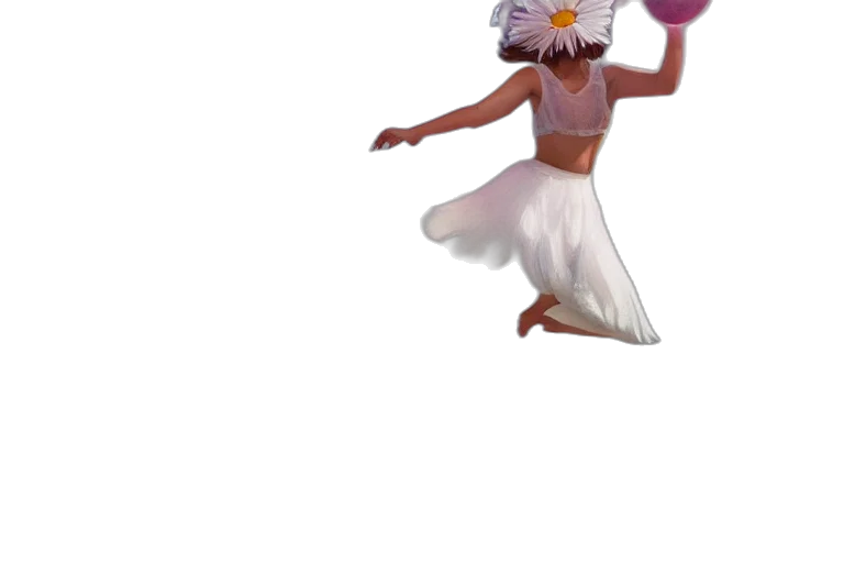 mask, creature, staff, flower transparent PNG cut-out