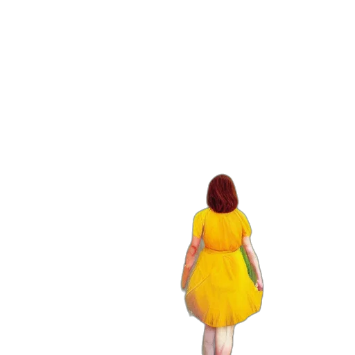 dress, robot, creature, hair transparent PNG cut-out