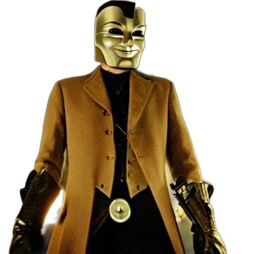 mask, jacket, robot, staff transparent PNG cut-out