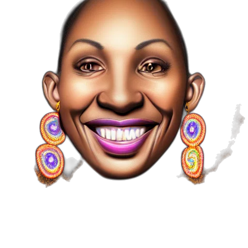 face, jewelry, cartoon, photorealistic transparent PNG cut-out